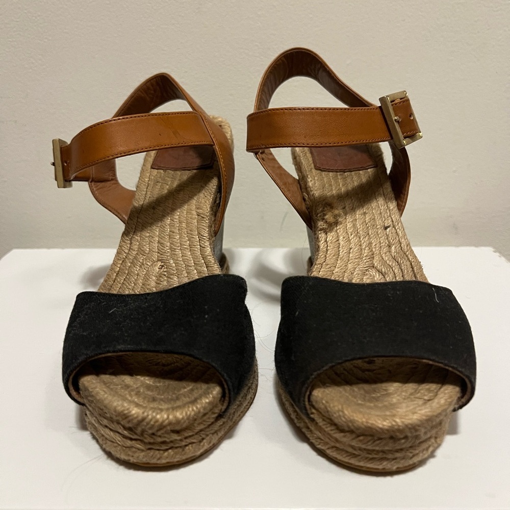 Tory Burch Brown and Black Espadrille Shoes